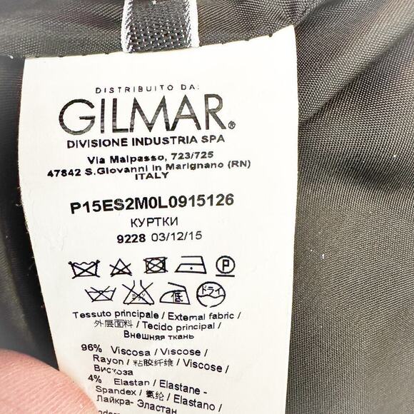 Iceberg Leather Collar Black Blazer Open Jacket Front Pockets Size 44 MINT - Picture 6 of 8